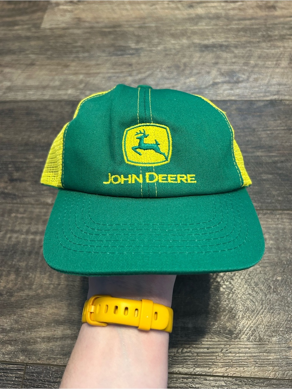 Vintage John Deere Snapback Mesh Farmer Trucker Hat Cap